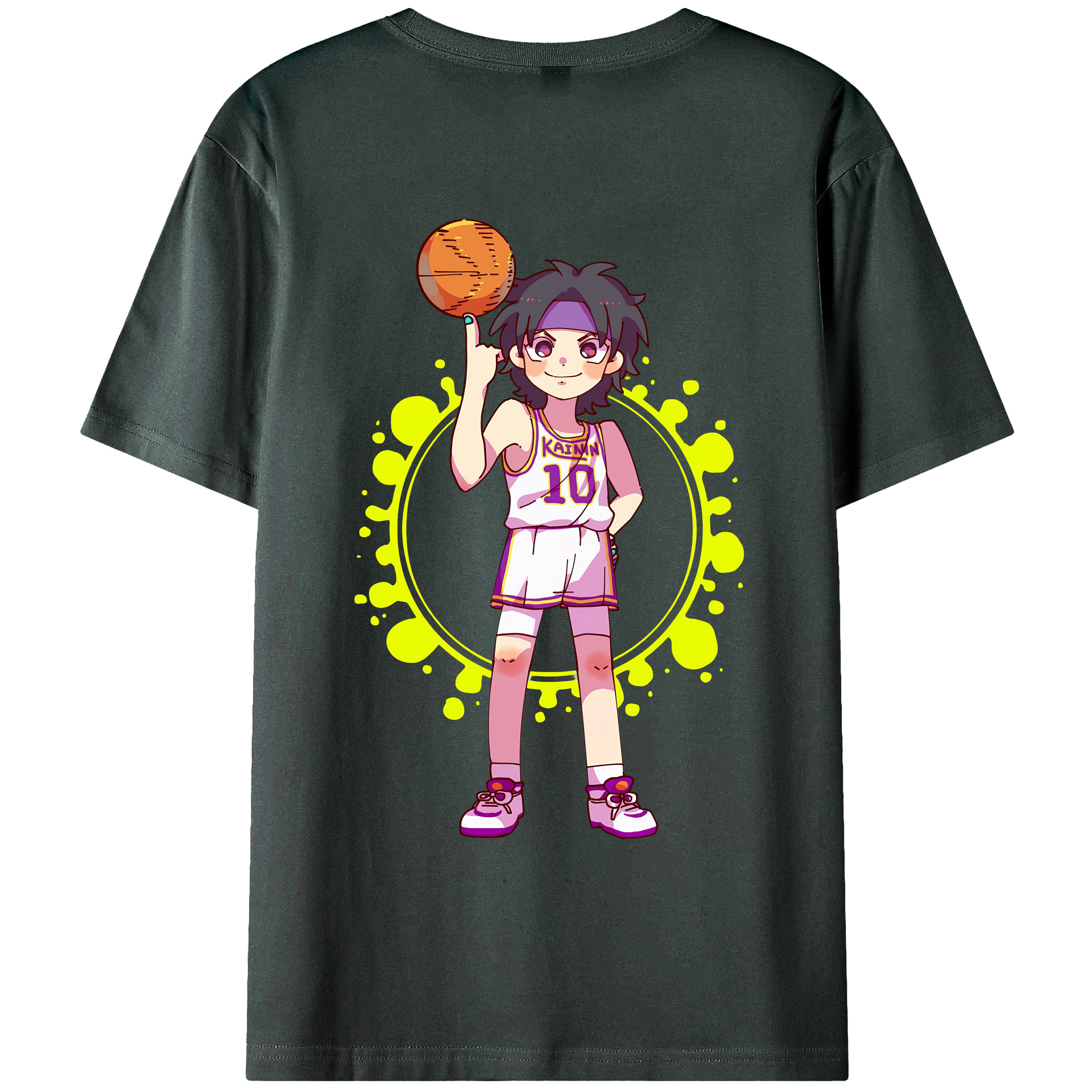 （画像用） SLAM DUNK／スラムダンク 綿100％ メンズ半袖Tシャツ（バックプリント） 通気性